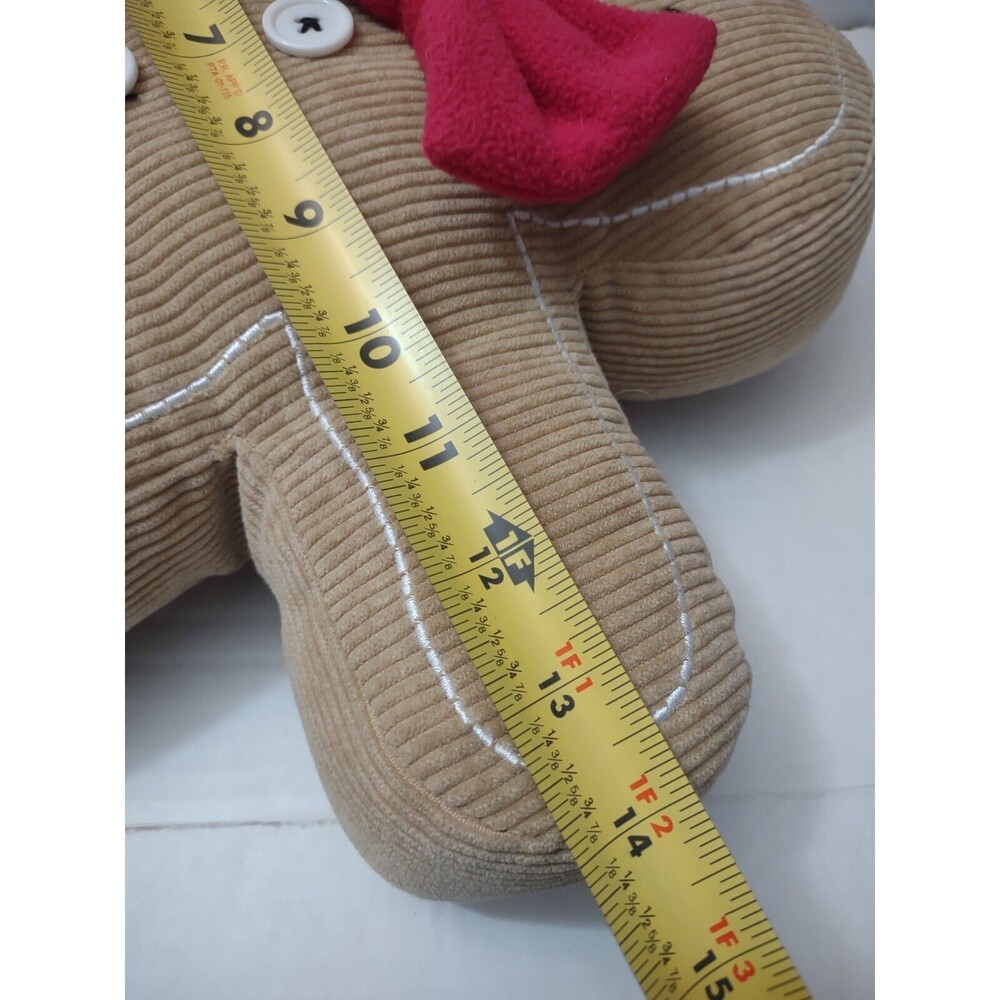 Cupcakes And Cashmere Corduroy Gingerbread Man Pillow 16" - Picture 6 of 6